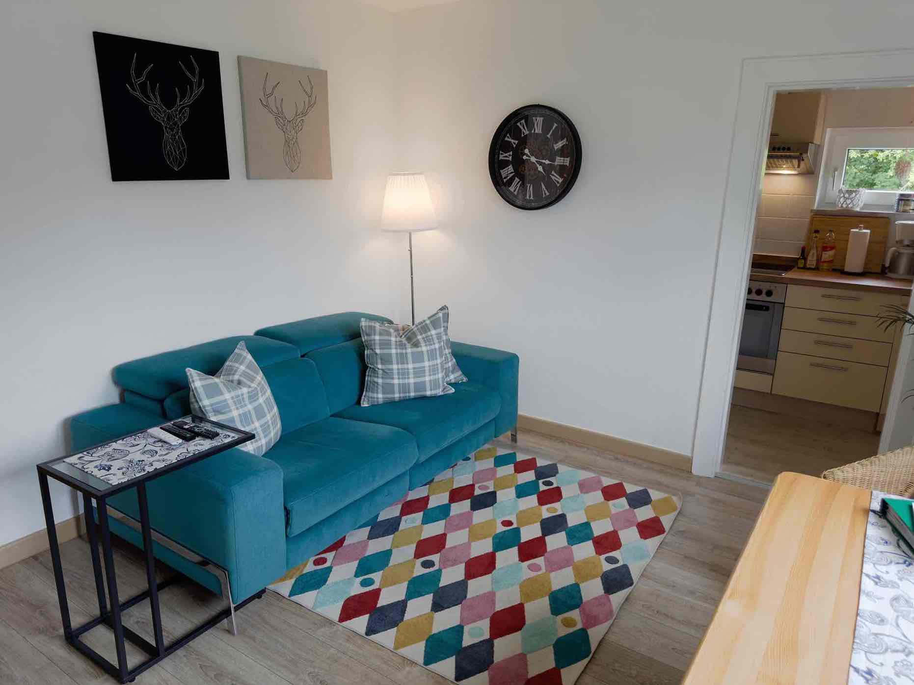 Wohnzimmer der Ferienwohnung Lachmöwe im Möwennest