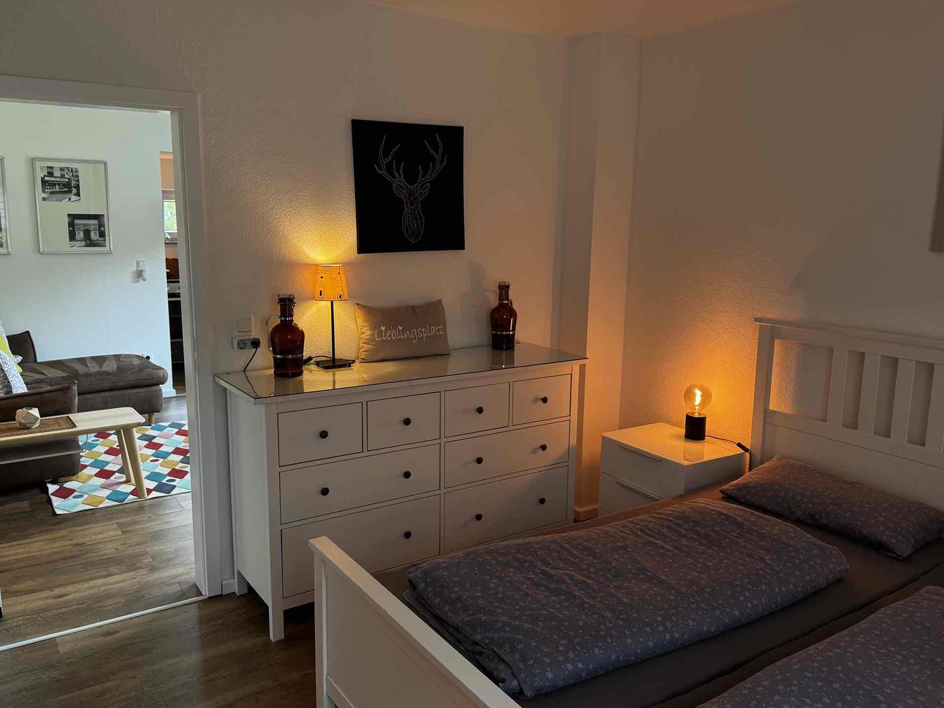 Wohnraum der Ferienwohnung Smutje im NordApart